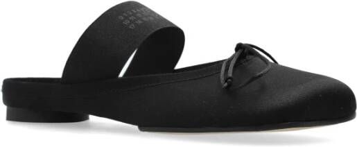MM6 Maison Margiela Slides met bedrukt logo Black Dames