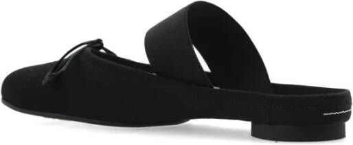 MM6 Maison Margiela Slides met bedrukt logo Black Dames