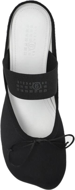 MM6 Maison Margiela Slides met bedrukt logo Black Dames