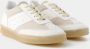 MM6 Maison Margiela Replica Leren Sneakers met Contrasterende Suède Inzetstukken White Dames - Thumbnail 9