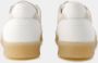 MM6 Maison Margiela Replica Leren Sneakers met Contrasterende Suède Inzetstukken White Dames - Thumbnail 10