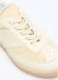 MM6 Maison Margiela Beige Witte Leren Sneakers Amandelvormige Neus Beige Dames - Thumbnail 9