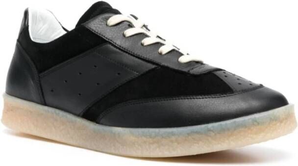 MM6 Maison Margiela Zwarte Sneakers met Paneeldesign Zwart Heren