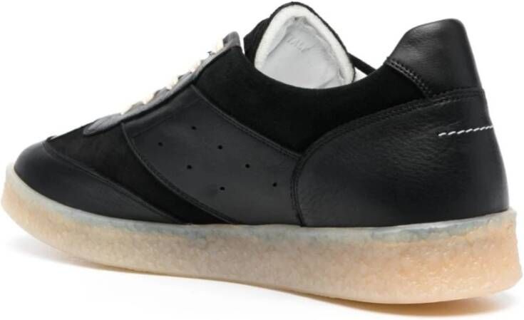 MM6 Maison Margiela Zwarte Sneakers met Paneeldesign Zwart Heren