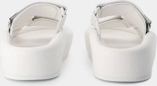 MM6 Maison Margiela Witte leren amandel open-teen sandalen Beige Dames