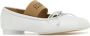 MM6 Maison Margiela Witte Leren Anatomische Ballerina's - Thumbnail 2