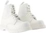 MM6 Maison Margiela Witte Leren Enkellaarzen Ronde Neus - Thumbnail 2