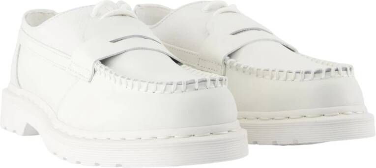 MM6 Maison Margiela Witte Leren Loafers Penton Stijl