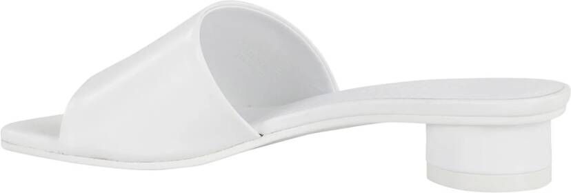 MM6 Maison Margiela Zwarte leren sandaal met logoband