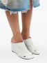 MM6 Maison Margiela Witte Leren Sleehaksandalen - Thumbnail 2