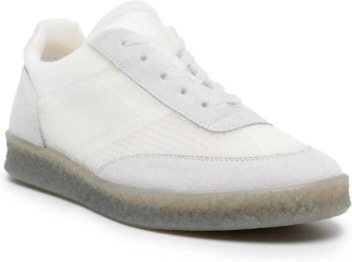 MM6 Maison Margiela Witte Sneakers met Mesh en Suède White Heren