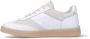 MM6 Maison Margiela Witte Leren Sneakers met Beige Patches Wit - Thumbnail 3