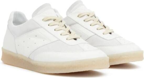 MM6 Maison Margiela Witte Vetersneakers met Merkhiel White Dames