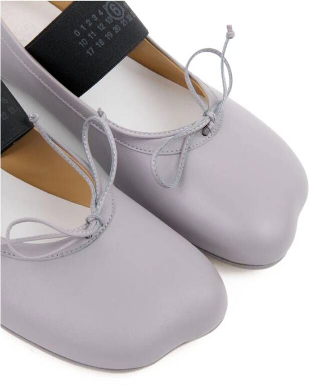 MM6 Maison Margiela Zilveren Anatomische Ballerina Platte Schoenen