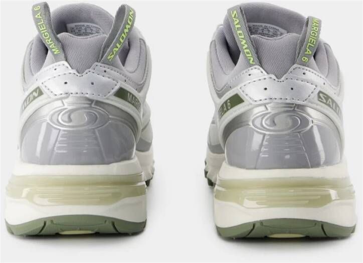 MM6 Maison Margiela Zilveren Synthetische Sneakers Ronde Teen Gray Heren