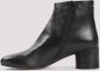 MM6 Maison Margiela Gehakte enkellaarzen van korrelig kalfsleer Zwart Dames - Thumbnail 2