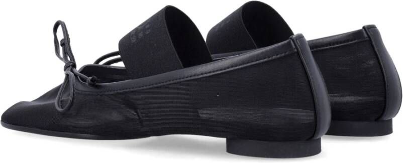 MM6 Maison Margiela Zwarte Gesloten Ballerina's Anatomische Numerieke Schoenen