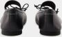 MM6 Maison Margiela Zwarte Leren Ballerina Ronde Neus Instapper Black Dames - Thumbnail 4