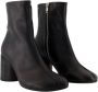 MM6 Maison Margiela Zwarte leren enkellaarzen met 7 cm hak - Thumbnail 2