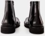 MM6 Maison Margiela Zwarte leren enkellaarzen voor mannen Black Heren - Thumbnail 5