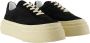 MM6 Maison Margiela Zwarte leren sneakers met bovenveters - Thumbnail 2