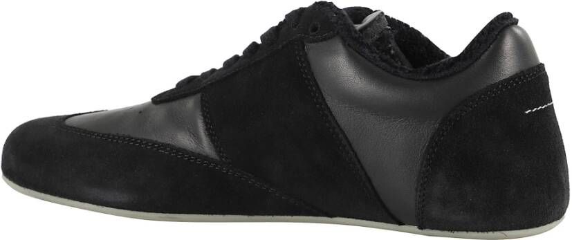 MM6 Maison Margiela Zwarte Leren Sneakers met Rubberen Zool