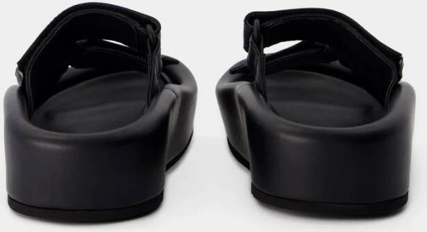 MM6 Maison Margiela Zwarte Synthetische Sandalen Amandel Teen Black Heren