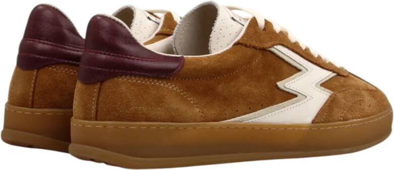 MOA Master OF Arts Bruine Club Sneakers met Cognac Accenten