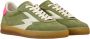 MOA Master OF Arts Salie Groene Suède Sneakers met Roze Nubuck - Thumbnail 2