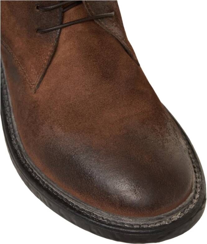 Moma Bruine Suède Veterschoenen Bristol