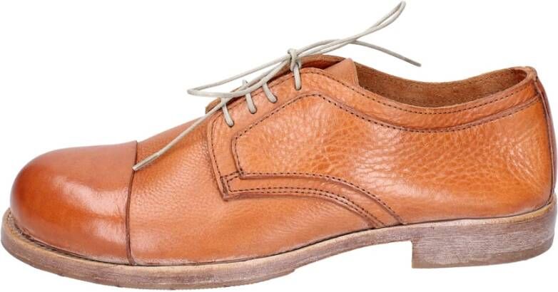 Moma Elegante Vintage Leren Damesschoenen Brown Dames