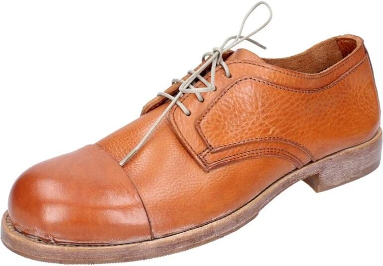 Moma Elegante Vintage Leren Damesschoenen Brown Dames