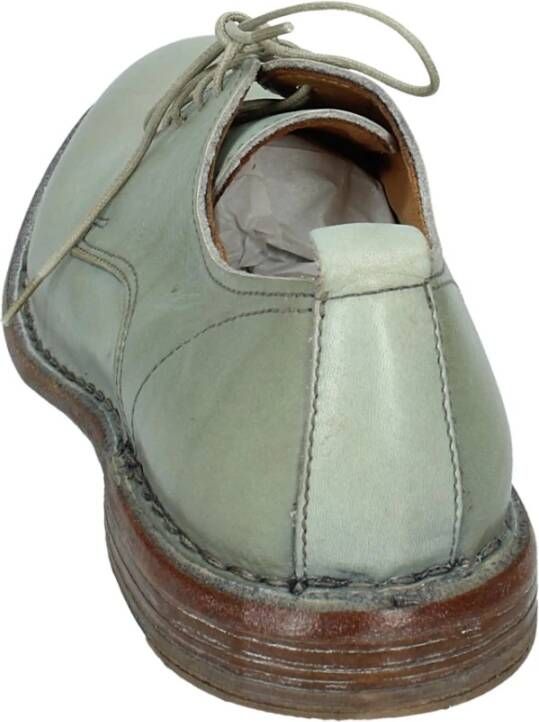 Moma Elegante Vintage Leren Damesschoenen Green Dames