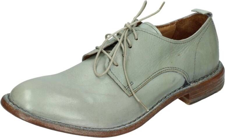 Moma Elegante Vintage Leren Damesschoenen Green Dames