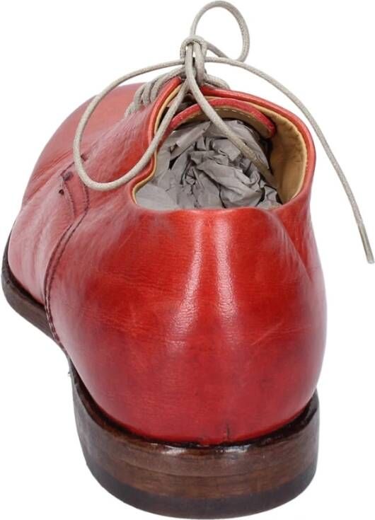Moma Elegante Vintage Leren Damesschoenen Red Dames