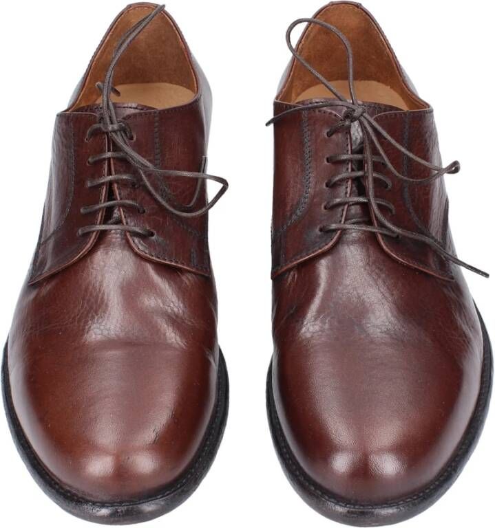 Moma Elegante Vintage Leren Herenschoenen Brown Heren