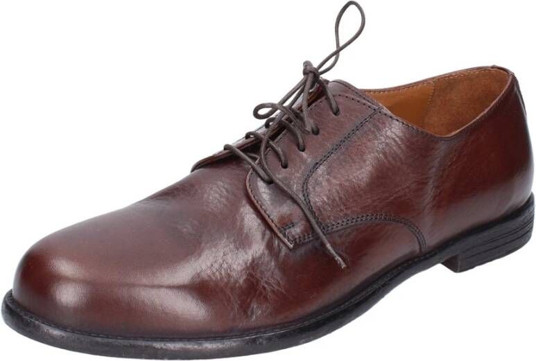 Moma Elegante Vintage Leren Herenschoenen Brown Heren