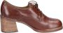 Moma Elegante Vintage Lederen Pumps Brown Dames - Thumbnail 3