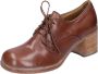 Moma Elegante Vintage Lederen Pumps Brown Dames - Thumbnail 5