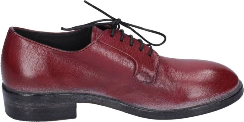Moma Elegante Vintage Leren Schoenen voor Vrouwen Red Dames