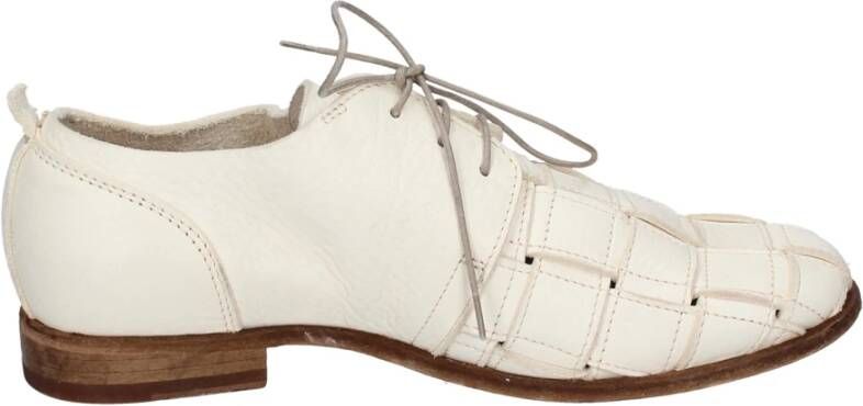 Moma Elegante Vintage Leren Schoenen voor Vrouwen White Dames