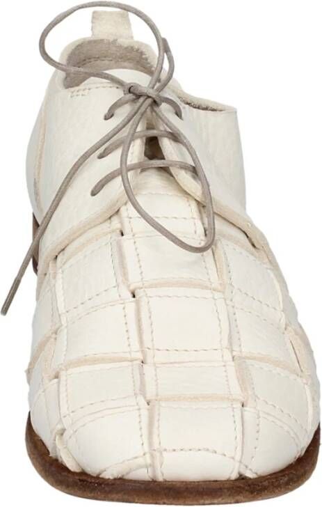 Moma Elegante Vintage Leren Schoenen voor Vrouwen White Dames