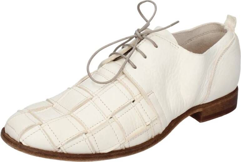 Moma Elegante Vintage Leren Schoenen voor Vrouwen White Dames