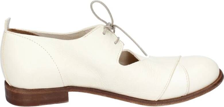 Moma Elegante Vintage Leren Schoenen voor Vrouwen White Dames