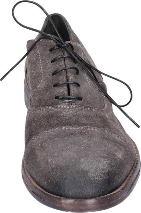 Moma Elegante Vintage Suède Instapschoenen Gray Heren