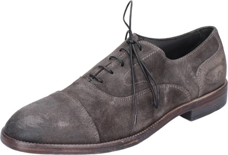 Moma Elegante Vintage Suède Instapschoenen Gray Heren