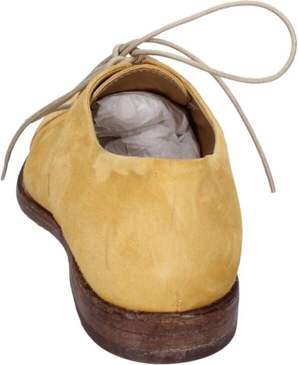 Moma Elegante Vintage Suède Schoenen voor Vrouwen Yellow Dames