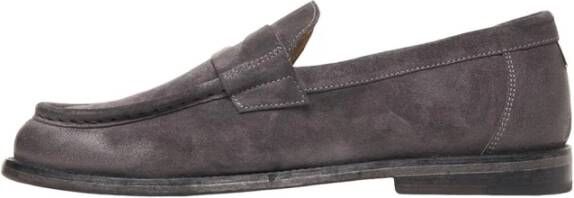 Moma Grijze Loafers met Veters Gray Heren