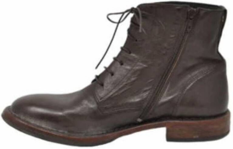 Moma Heren Donkerbruine Veterschoenen