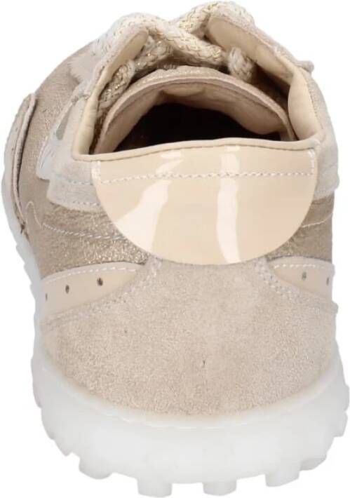 Moma Leren Sneakers Beige Dames